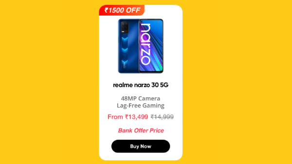 Realme narzo 30 5G (Racing Blue, 6GB+128GB)