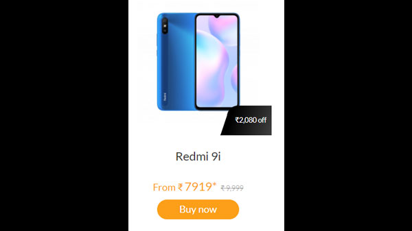 Rs. 2,080 off on Redmi 9i
