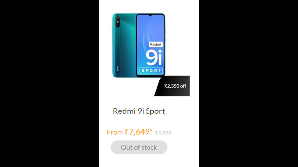 Rs. 2,350 off On Redmi 9i Sport