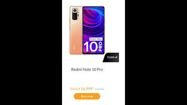 Rs. 3,000 off on Redmi Note 10 Pro