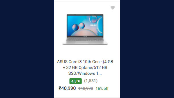 ASUS Core i3 10th Gen