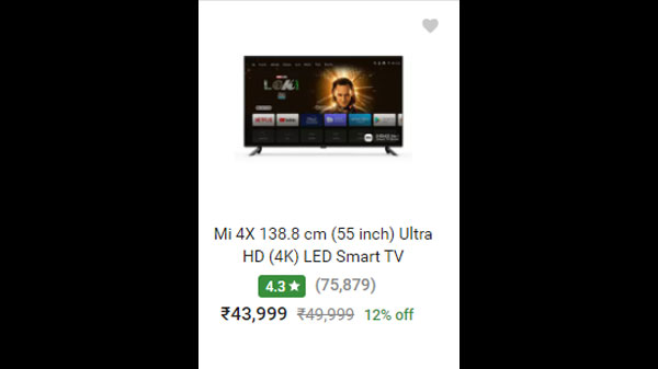 Mi 4X 138.8 cm (55 inch) Ultra HD (4K) LED Smart TV