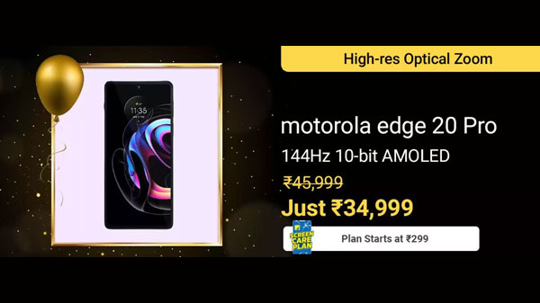 Motorola Edge 20 Pro (Midnight Sky, 128 GB)  (8 GB RAM)