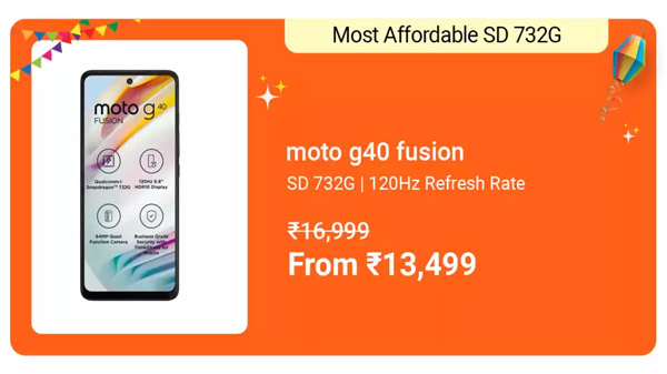 Motorola G40 Fusion (Frosted Champagne, 64 GB)  (4 GB RAM)