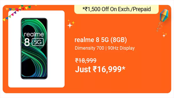 Realme 8 5G (Supersonic Black, 128 GB)  (8 GB RAM)