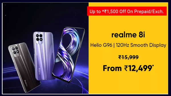 Realme 8i (Space Black, 64 GB)  (4 GB RAM)