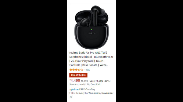 Realme Buds Air Pro ANC TWS Earphones (Black)