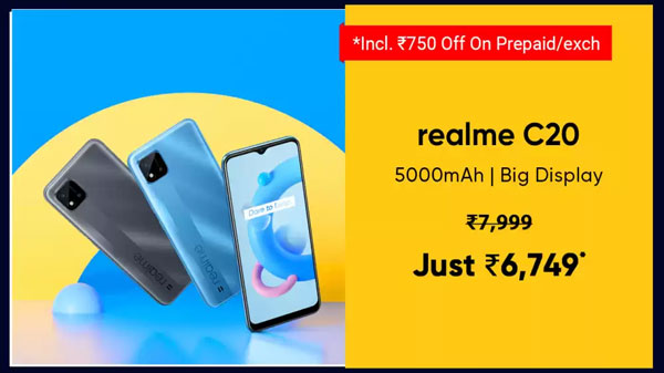 Realme C20 (Cool Grey, 32 GB)  (2 GB RAM)