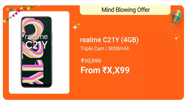 Realme C21Y (Cross Blue, 32 GB)