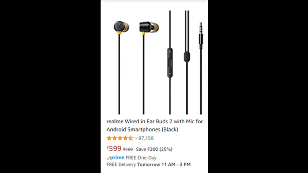 Realme Wired in Ear Buds 2