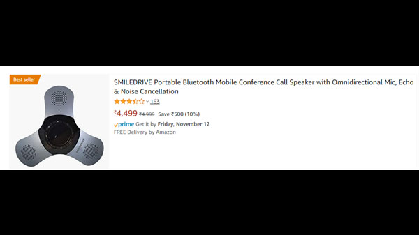 SMILEDRIVE Portable Bluetooth Mobile Conference Call Speaker