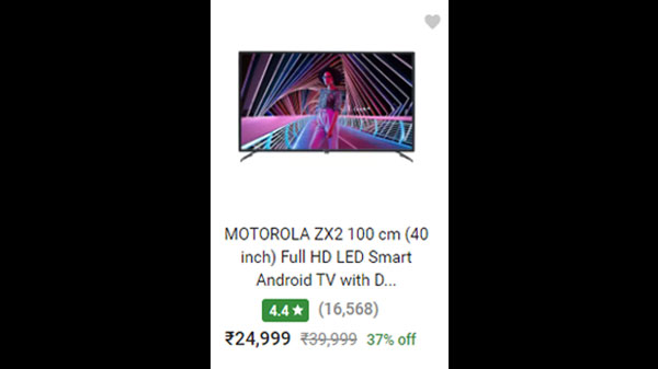 MOTOROLA ZX2 100 cm (40 inch) Full HD LED Smart Android TV