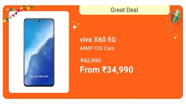 vivo X60 (Midnight Black, 128 GB)  (8 GB RAM)