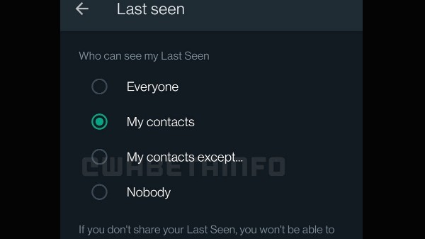 You Can Hide WhatsApp Last Seen From Select Contacts