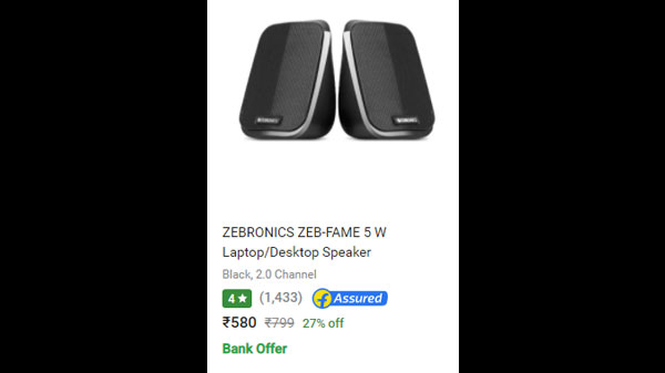 ZEBRONICS Zeb - Fame 5 watt Laptop/Desktop Speaker
