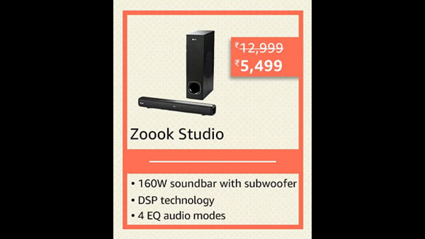 Zoook Rocker Studio 160 Watt 2.1 Channel Wireless Bluetooth Soundbar