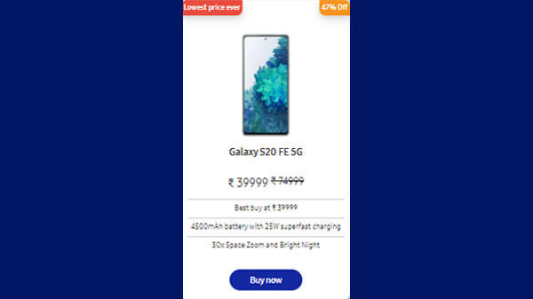 Samsung Galaxy S20 FE 5G