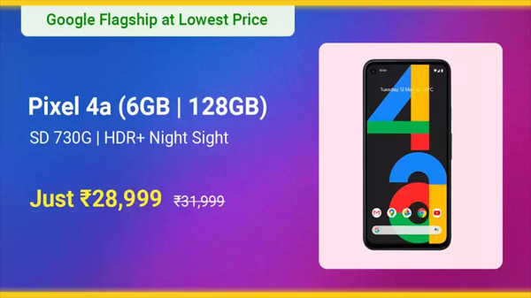 Google Pixel 4A (Just Black, 128 GB)  (6 GB RAM)