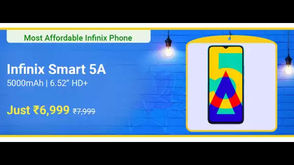 Infinix Smart 5A (Quetzal Cyan, 32 GB)  (2 GB RAM)