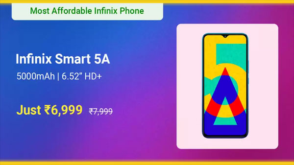 Infinix Smart 5A (Quetzal Cyan, 32 GB)  (2 GB RAM)