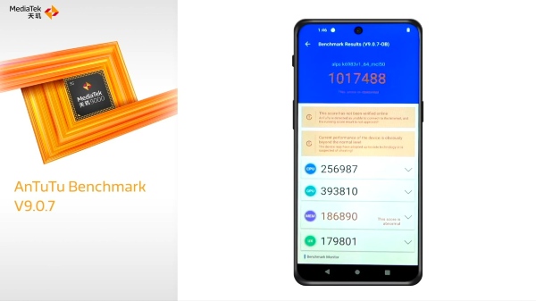 MediaTek Dimensity 9000 SoC AnTuTu Performance