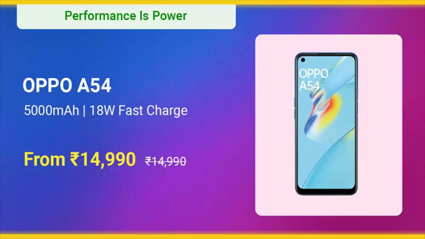 OPPO A54 (Starry Blue, 128 GB)  (6 GB RAM)