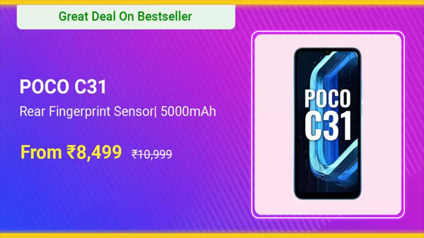 POCO C31 (Royal Blue, 32 GB)  (3 GB RAM)