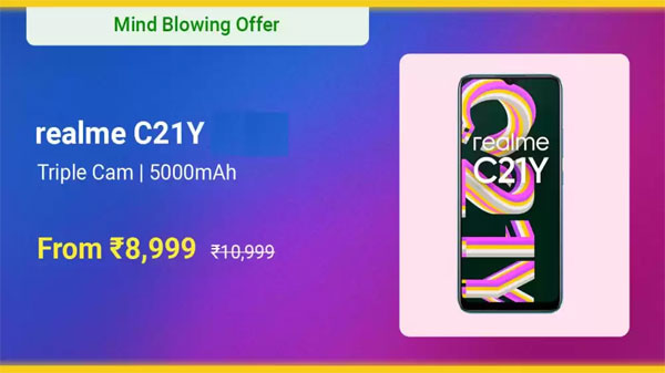 Realme C21Y (Cross Black, 32 GB)  (3 GB RAM)