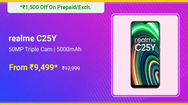Realme C25Y (Metal Grey, 128 GB)  (4 GB RAM)