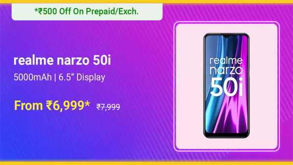 Realme Narzo 50i (Carbon Black, 32 GB)  (2 GB RAM)