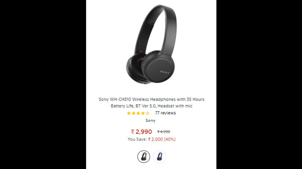 Sony WH-CH510 Wireless Headphones