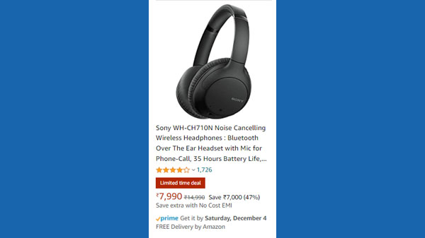 Sony WH-CH710N Noise Cancelling Wireless Headphones