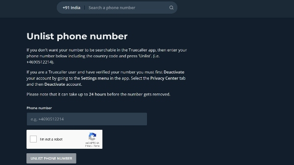 How To Unlist A Phone Number On Truecaller How To Unlist A Phone Number On Truecaller