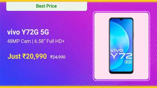 vivo Y72 5G (Slate Gray, 128 GB)  (8 GB RAM)