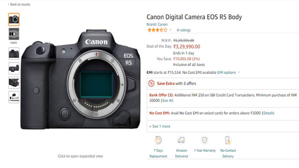 Canon Digital Camera EOS R5 Body Canon Digital Camera EOS R5 Body