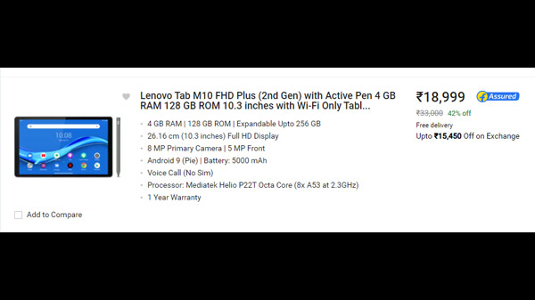 Lenovo Tab M10 FHD Plus (2nd Gen)