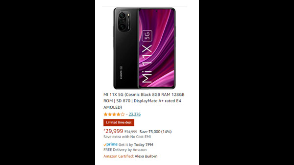 Mi 11X 5G (Cosmic Black 8GB RAM 128GB ROM)