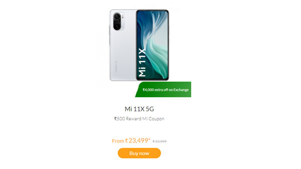Mi 11X 5G,8GB+128GB
