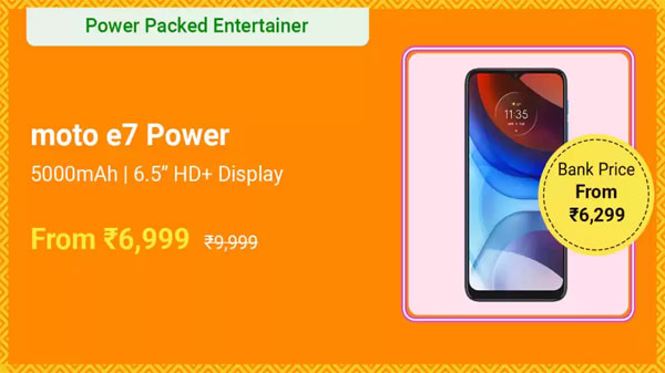 MOTOROLA E7 Power (Tahiti Blue, 64 GB)  (4 GB RAM)