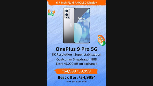 OnePlus 9 Pro 5G (Morning Mist, 8GB RAM, 128GB Storage)