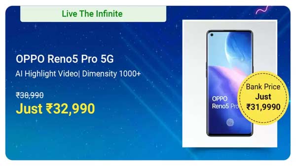 OPPO Reno5 Pro 5G (Astral Blue, 128 GB)  (8 GB RAM)