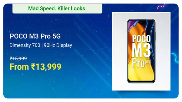 POCO M3 Pro 5G (Yellow, 128 GB)  (6 GB RAM)