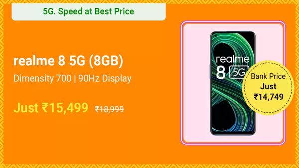 Realme 8 5G (Supersonic Black, 128 GB)  (8 GB RAM)