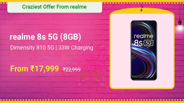 Realme 8s 5G (Universe Purple, 128 GB)  (8 GB RAM)