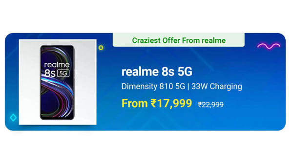 Realme 8s 5G (Universe Purple, 128 GB)  (8 GB RAM)