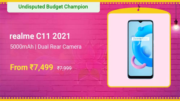Realme C11 2021 (Cool Blue, 32 GB)  (2 GB RAM)