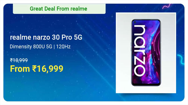 Realme Narzo 30 Pro 5G (Blade Silver, 128 GB)  (8 GB RAM)