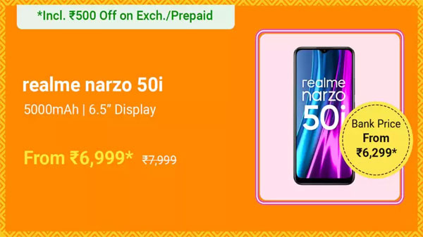 Realme Narzo 50i (Carbon Black, 32 GB)  (2 GB RAM)