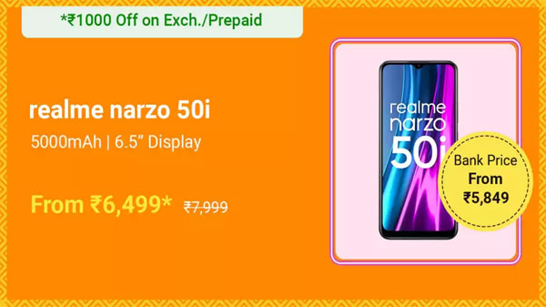 Realme Narzo 50i (Carbon Black, 32 GB)  (2 GB RAM)