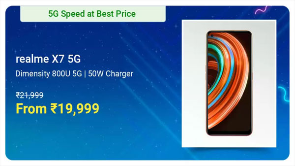 Realme X7 5G (Nebula, 128 GB)  (8 GB RAM)